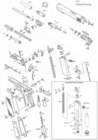 Пружина подавателя шаров (Co2) KJW Colt M1911 MEU CO2 GBB  (CP119-CM-1) фото