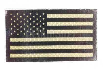 Патчи TeamZlo Флаг США светоотражающий lasercut 5х9 см левый CB (TZ0292CB-L) фото
