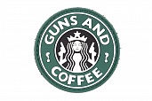 Патч TeamZlo I love Guns & coffee ПВХ OD (TZ0143OD)