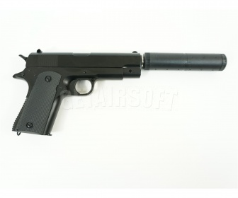 Пистолет Shantou 1911 Mini c глушителем spring (G.18.6) фото