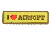 Патч TeamZlo "I love Airsoft Tab" TAN (TZ0107T)