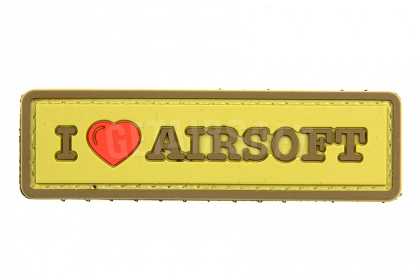 Патч TeamZlo "I love Airsoft Tab" TAN (TZ0107T) фото