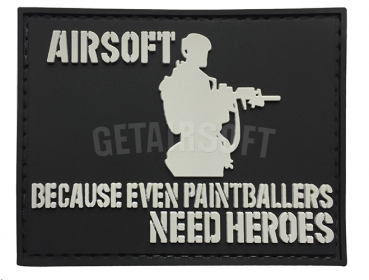 Патч TeamZlo "Airsoft because even paintballers need heroes" BK (TZ0077BK) фото