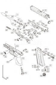 Правый рычаг предохранителя KWC Smith&Wesson M&P 9 CO2 GNBB (KC-48HN-P17) фото