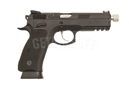 Пистолет KJW CZ SP-01 Shadow с резьбой для установки глушителя GGBB (GP438TB) фото