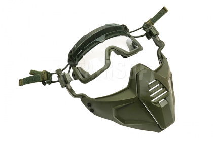 Маска защитная WoSporT с креплением на шлем Ops Core OD (MA-116-OD) фото
